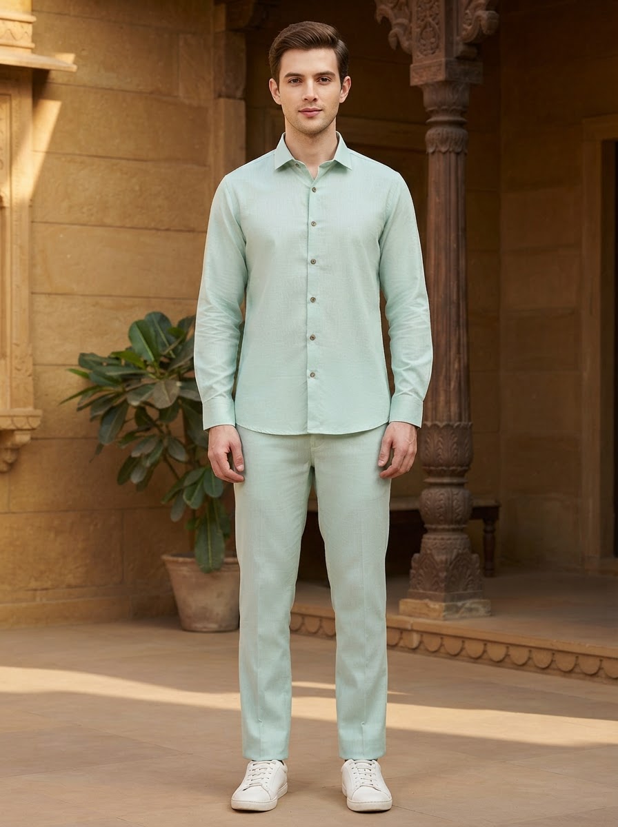 Blue Surf Co-ord Set (Men)